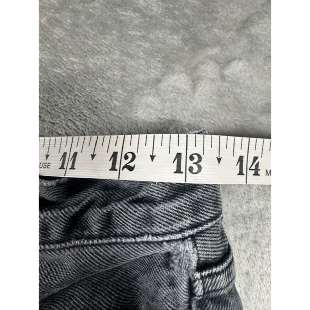 Agolde Jeans Womens 26 High Rise Straight Leg Washed Black Raw Hem Button Fly - Picture 3 of 15